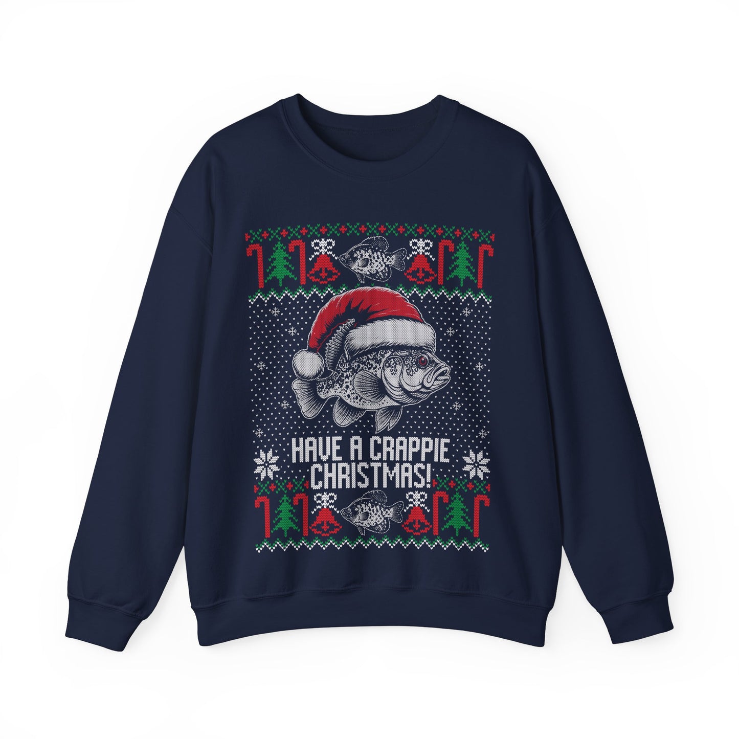 Ugly Crappie Christmas Sweater Crewneck Sweatshirt